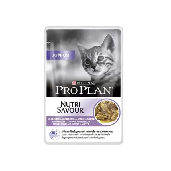 Purina Proplan Nutri Savor Cat Junior Peru Sachês Multiuso 10 x 85g