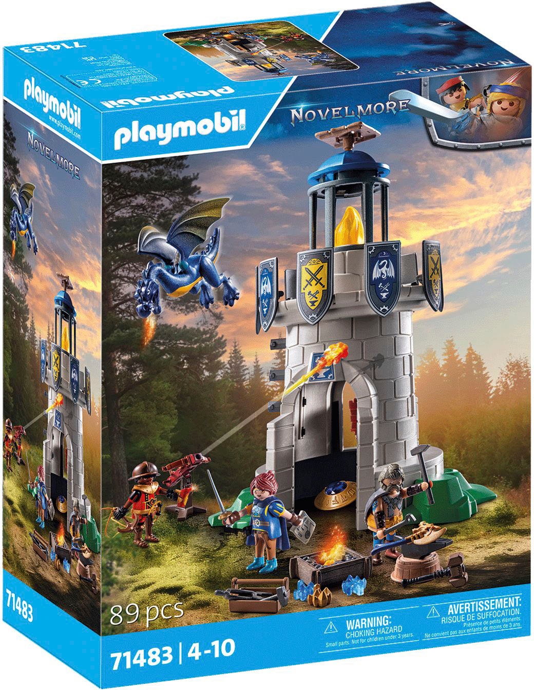 Playmobil® Konstruktions-Spielset »Ritterturm mit Schmied und Drache (71483), Novelmore« Made in Europe