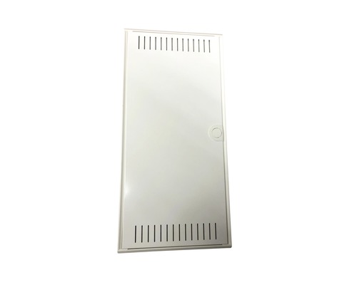 Hager VA48NW volta Multimedia IP30 opbouw-kunststof verdeelkast, 4-rijig, met gesleufde stalen deur, wit, BxHxD 305x640x96,5 mm