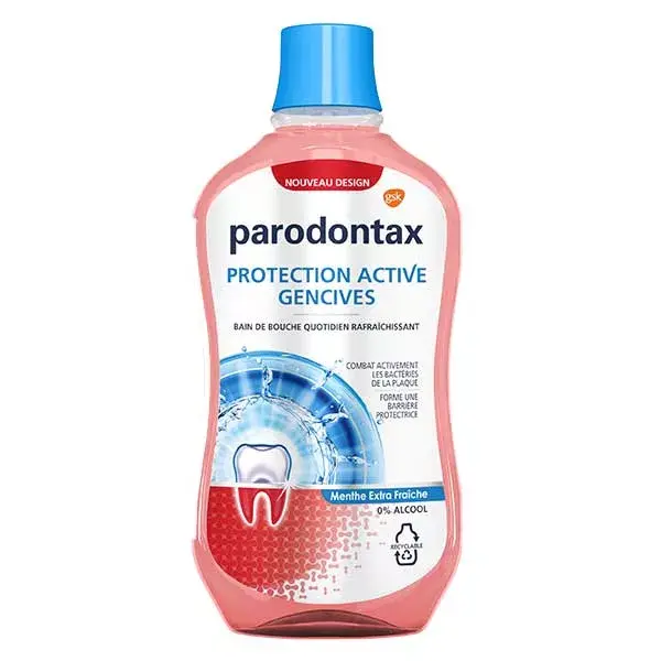 Enxaguante bucal diário Parodontax Proteção Ativa Menta Fresca 500ml