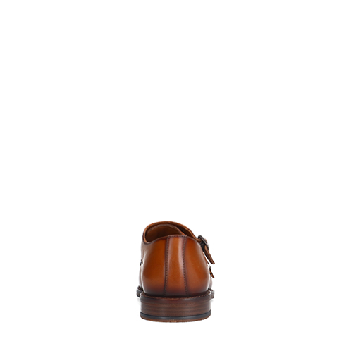 Cognac leren gespschoenen