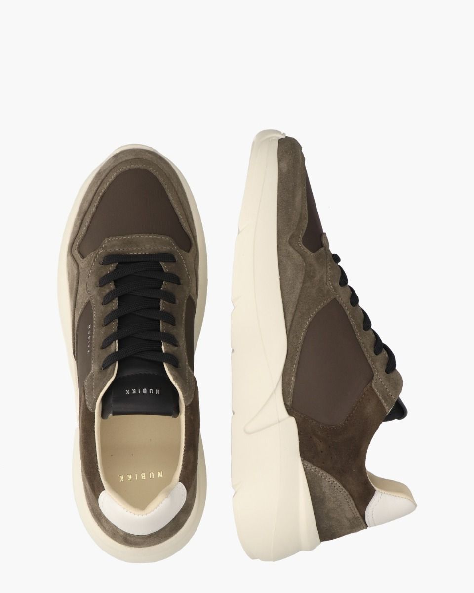 Nubikk Roque Road Wave Donkerbruin Herensneakers
