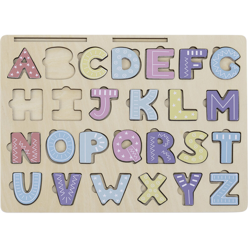 Puzzle alphabet & Cartes en bois certifié FSC® 58 pièces