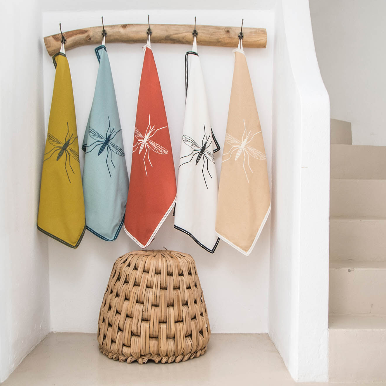 Febronie 2 Torchons en Coton Mosquito sable - 50x75 cm
