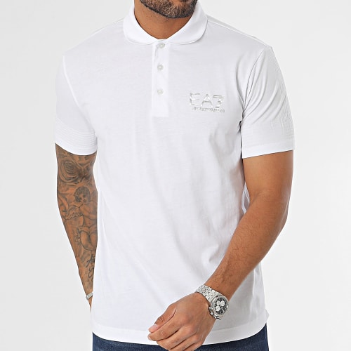 Polo Manches Courtes 8RPF08-PJ3BZ Blanc Argenté