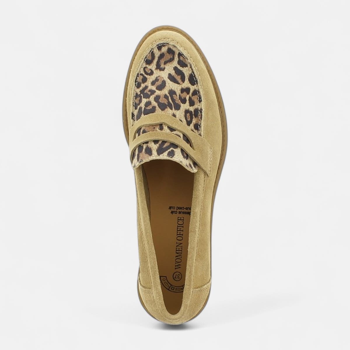 Mocassins Femme en cuir beige