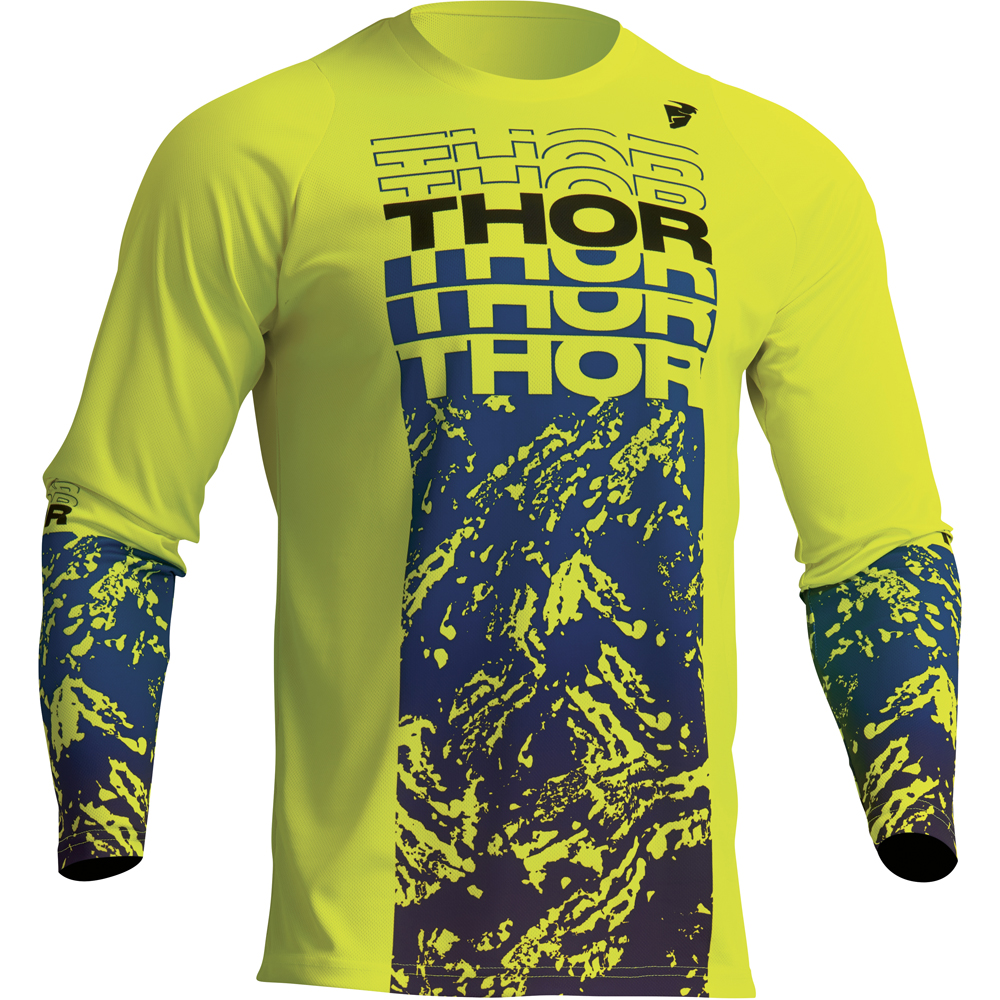 Thor Motocross - Maillot Sector Atlas Jaune fluo / Bleu