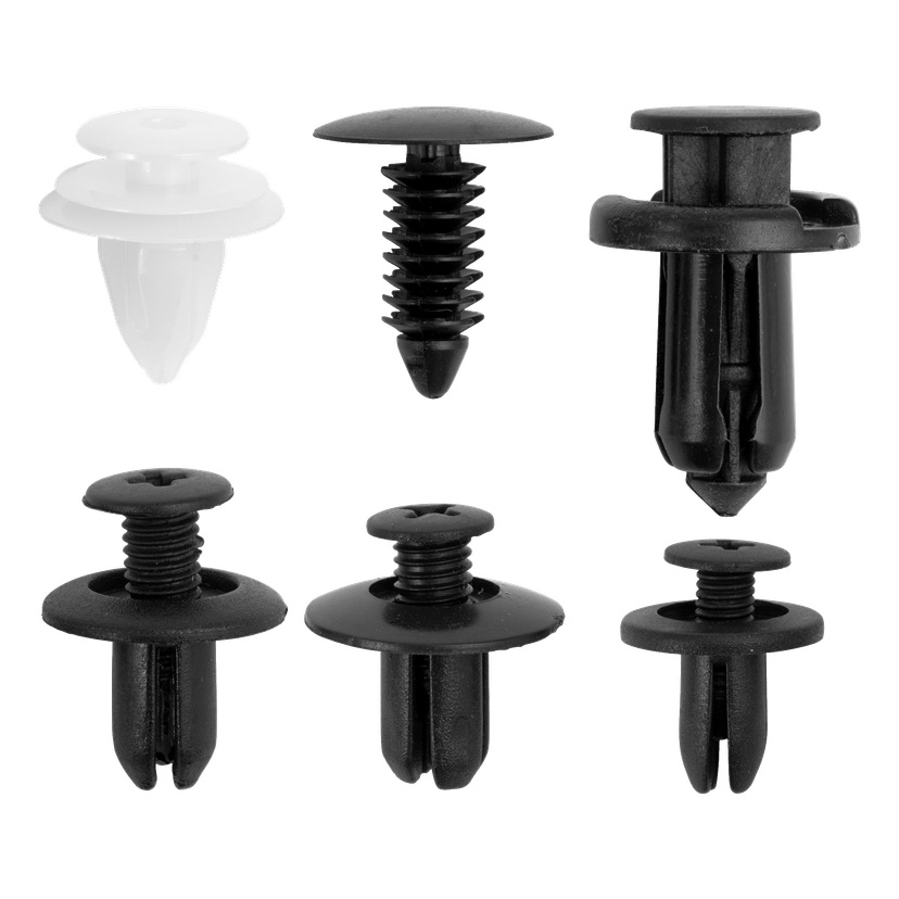 Plastklips for bil 100 deler