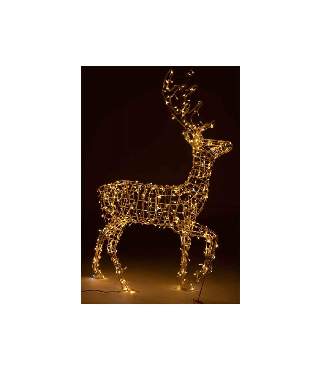 Paris Prix - Décoration Lumineuse Led renne 105cm Blanc