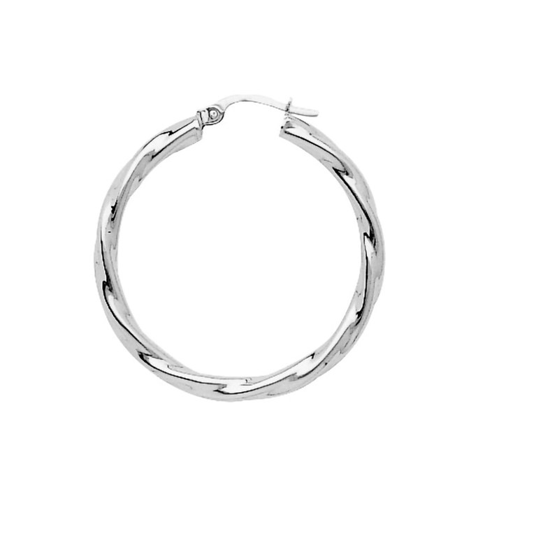 Créoles torsadées Femme - Or 18 Carats - Diamètre 25mm