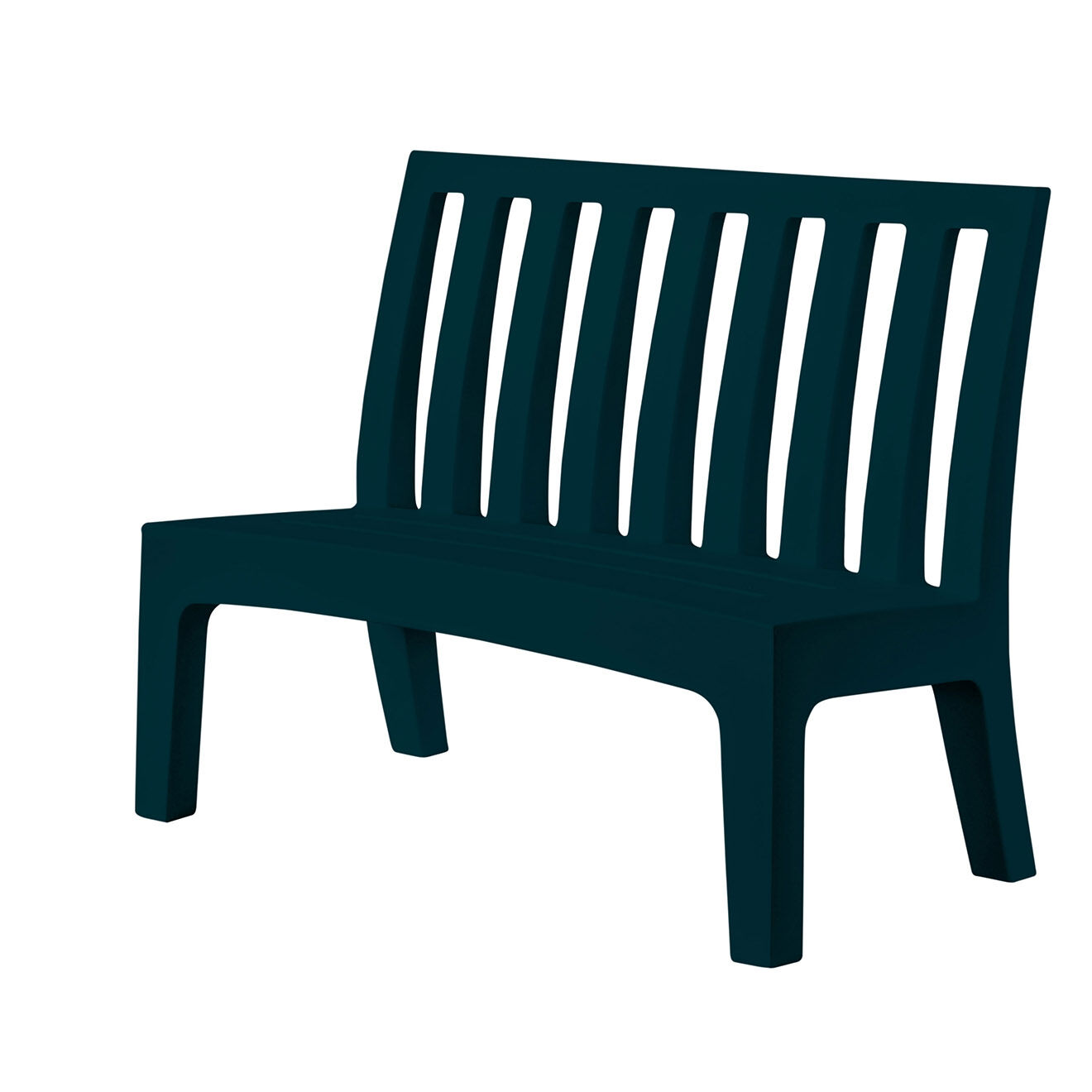Serralunga Banc Roméo Design par Paolo Rizzatto vert paon - 115x96x61 cm