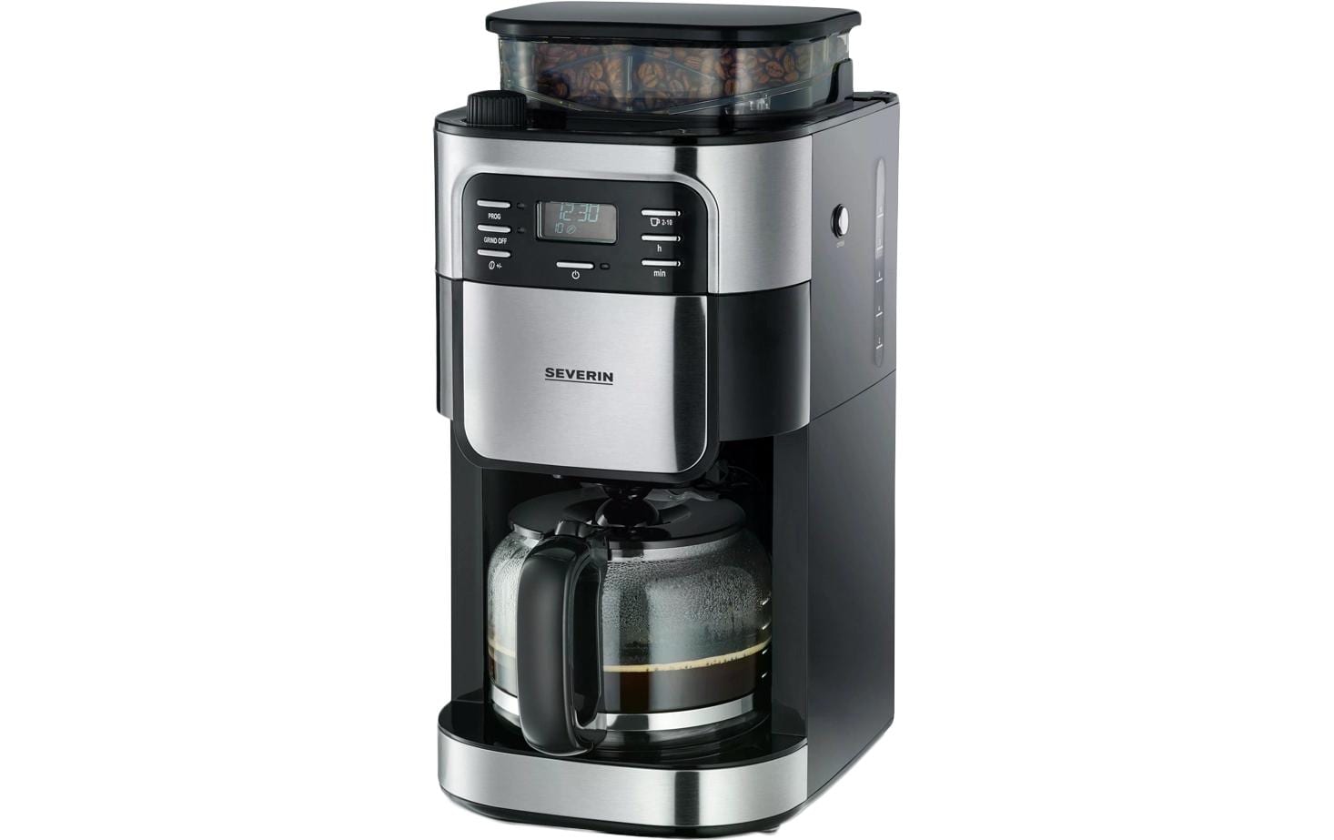 Filterkaffeemaschine KA 4810 Schwarz/Silber<br>Kaffeemaschine mit Mahlwerk
