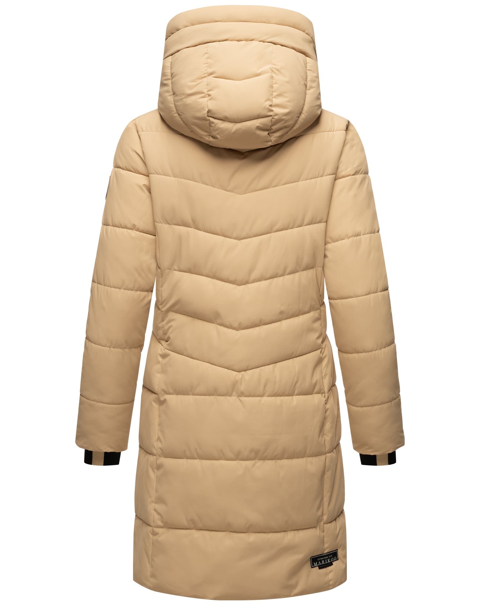 MARIKOO Damen Winter Steppmantel Stepp Jacke Teddyfell Mantel Parker warm mit Kapuze Natsukoo