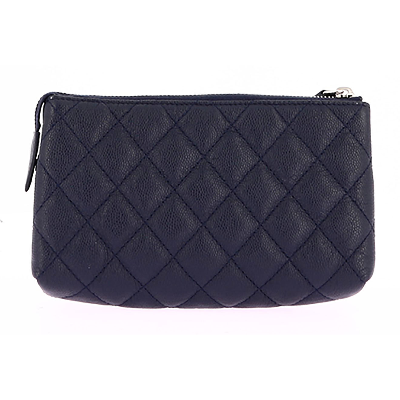 Chanel Pochette en Cuir marine - Neuf sans étiquette - 17x10 cm