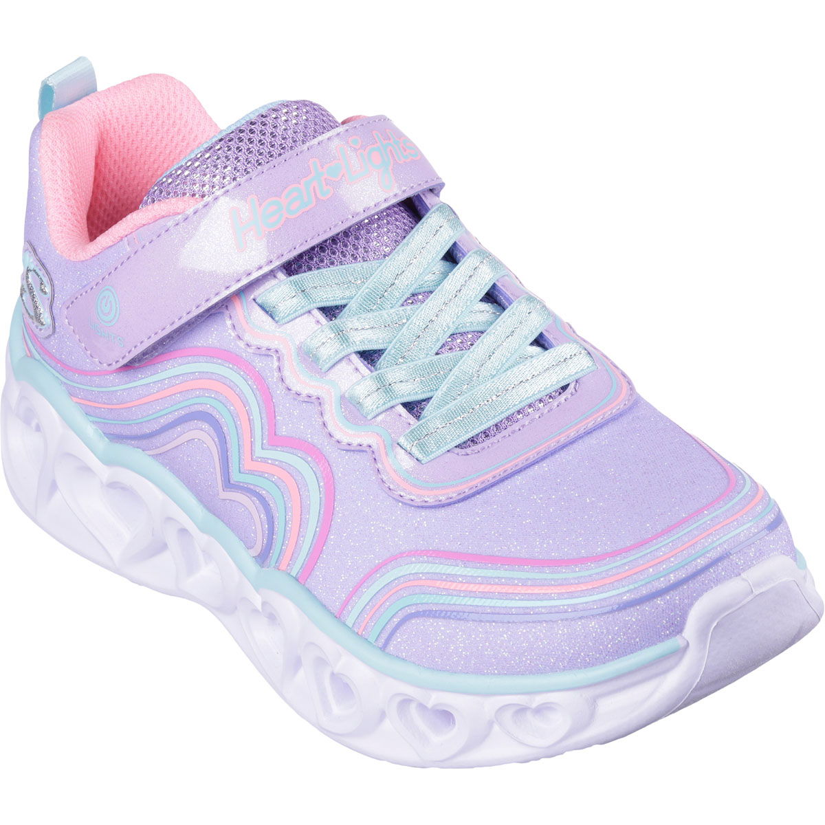 Skechers Heart Lights Velcro Sneakers M/Lys Børn