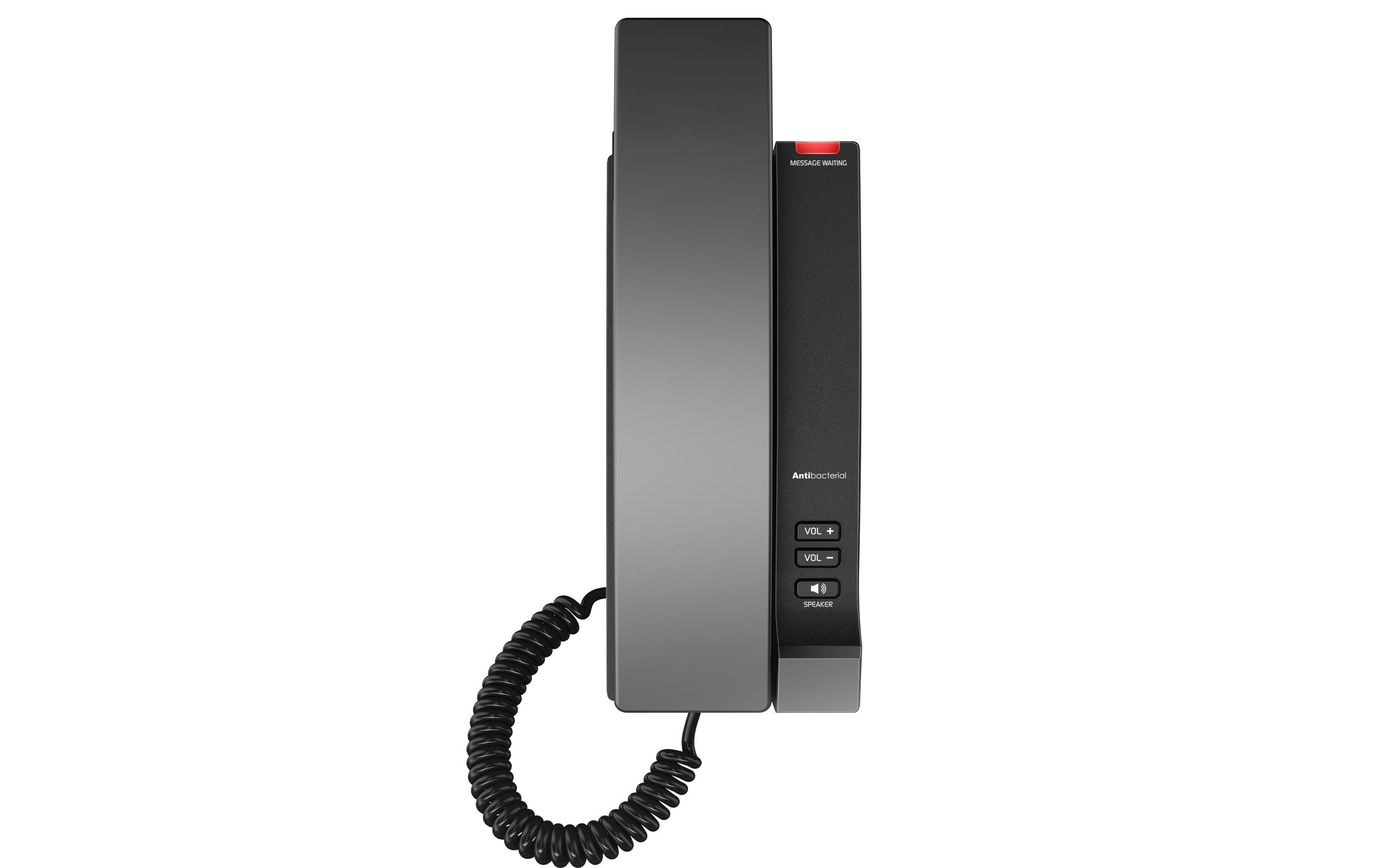 Tischtelefon HD100 SIP-Hoteltelefon SchwarzDas HD 100 verfügt über ein modernes, schlankes Design, dass sich in Umgebung einfügt