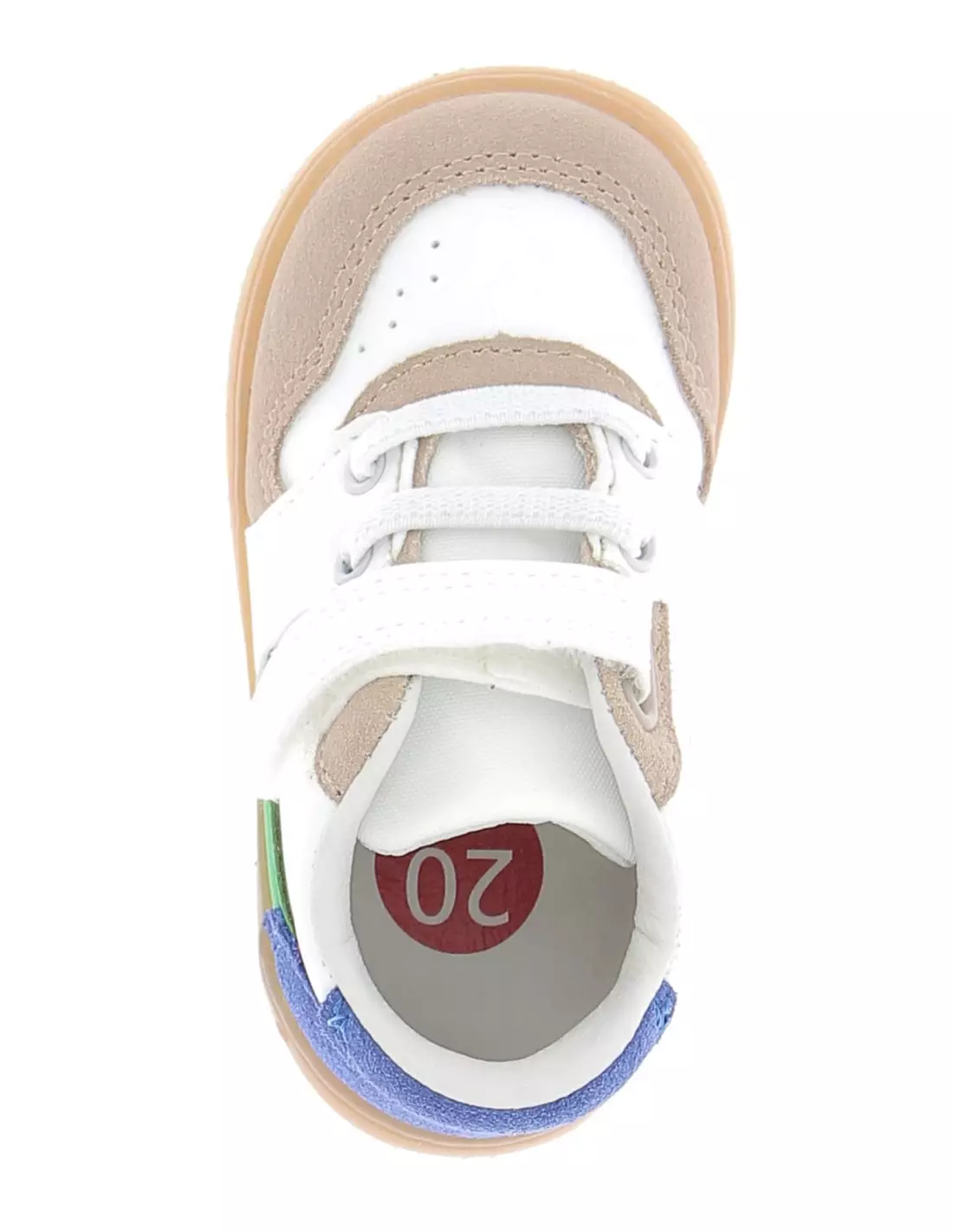 KICKERS KICKBUVAR - Baskets BEIGEBLEUVERT