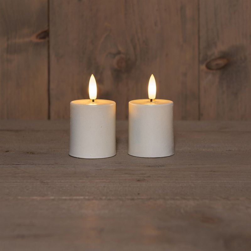 Led - Waxinelicht - Wit - 3D Vlam - 2 Stuks