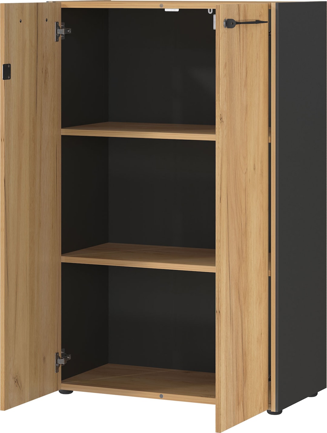 vito Aktenschrank PODIUM 75 x 120 cm Graphit/ Navarra Eiche