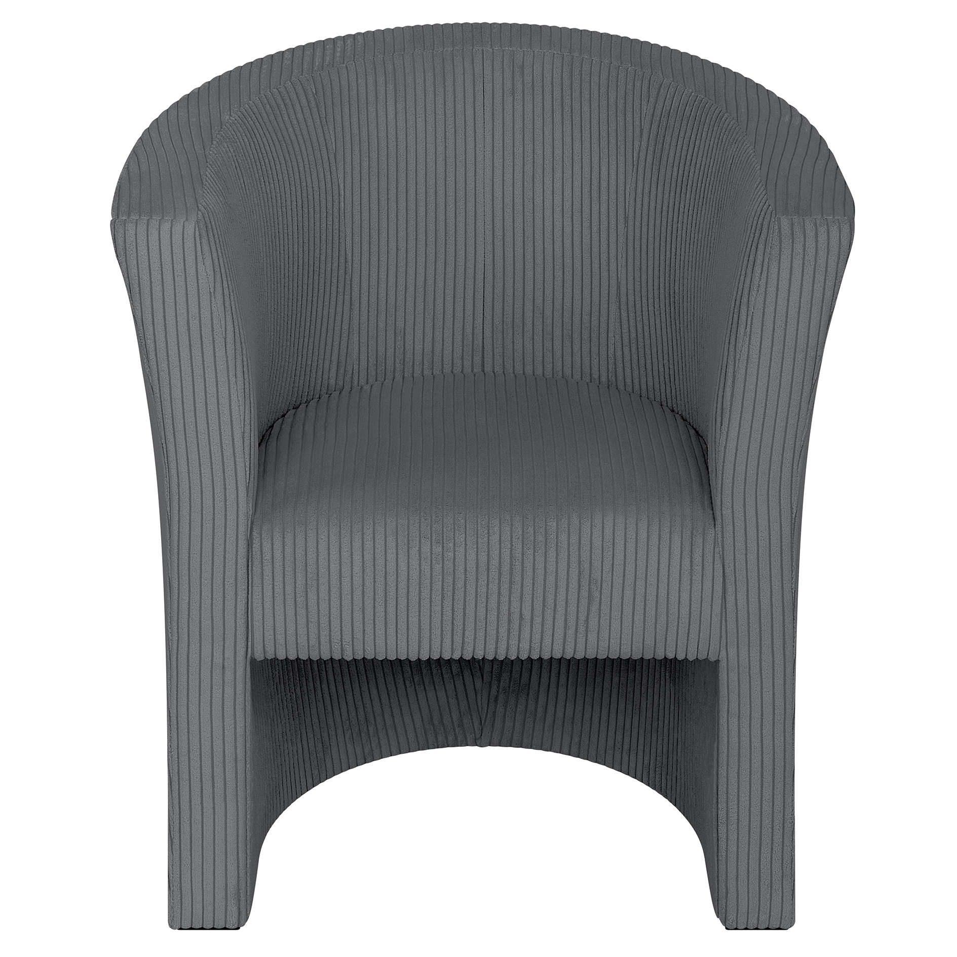 Cocktailsessel - dunkelgrau - Cord - 76 cm hoch