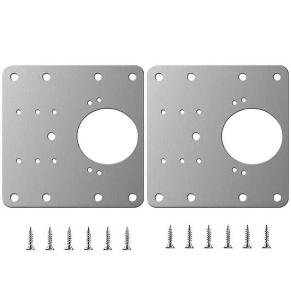 INF Hengselplate i rustfritt stål for reparasjoner, 9x9 cm 2-pakning