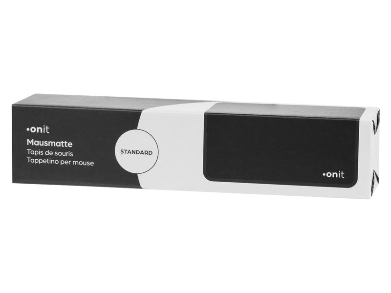 onit Mausmatte Standard Schwarz Mauspad aus weichem Schaumstoff