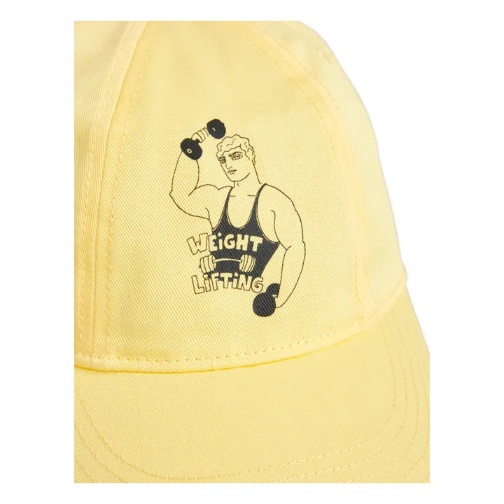 Mini Rodini Casquette Bodybuilder Coton Bio | Jaune