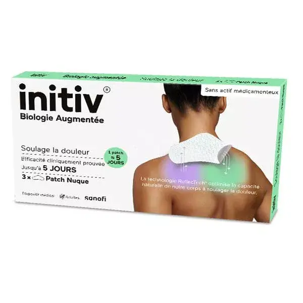Adesivo para o pescoço Initiv - Alivia a dor por até 5 dias - Caixa com 3 adesivos