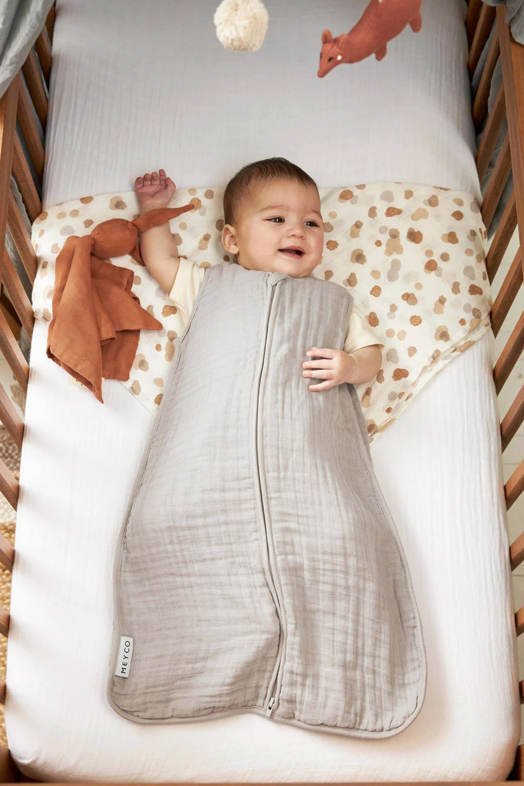 pre-washed hydrofiel baby slaapzak Greige