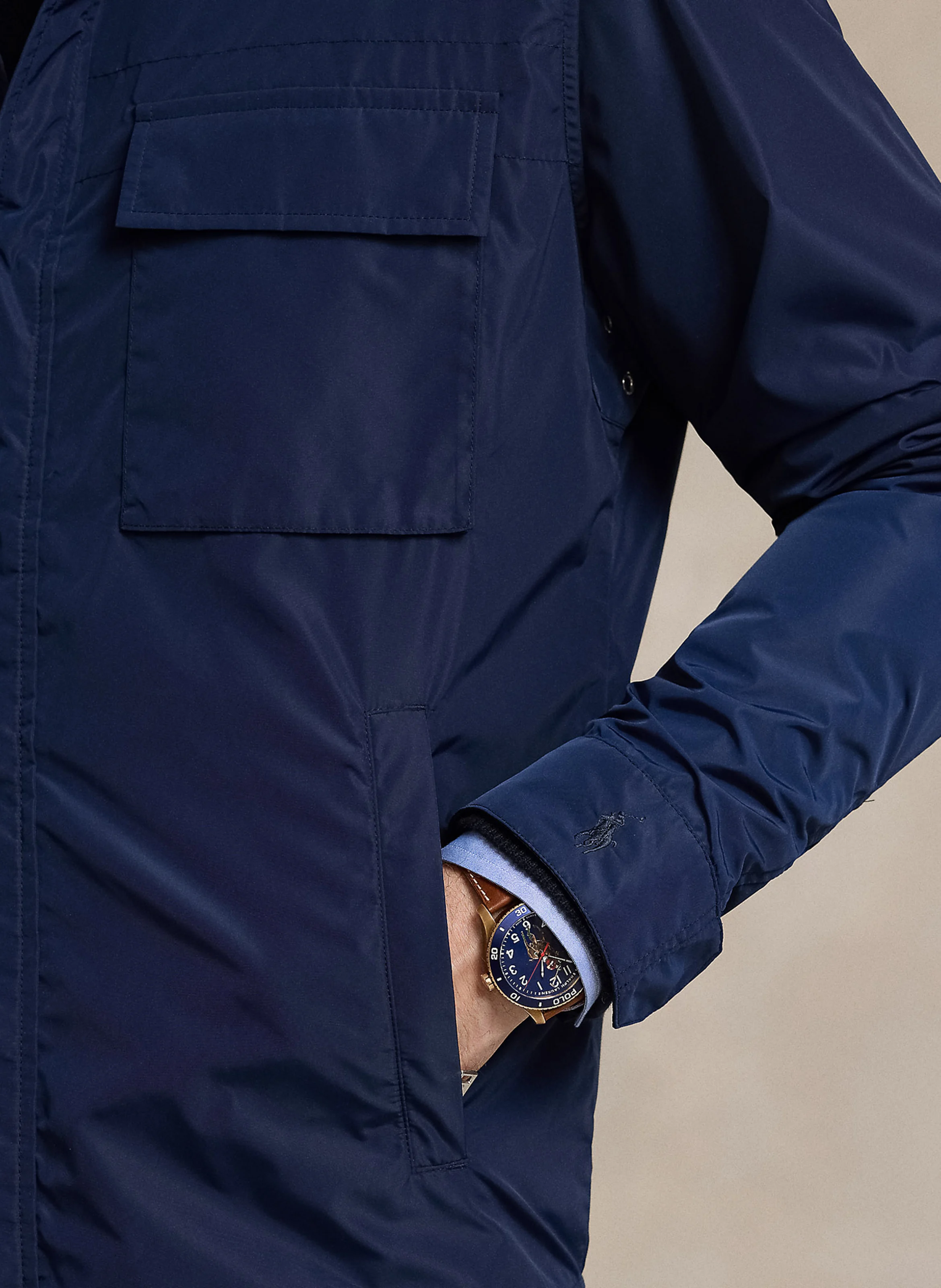 Surchemise droite col classique | Bleu