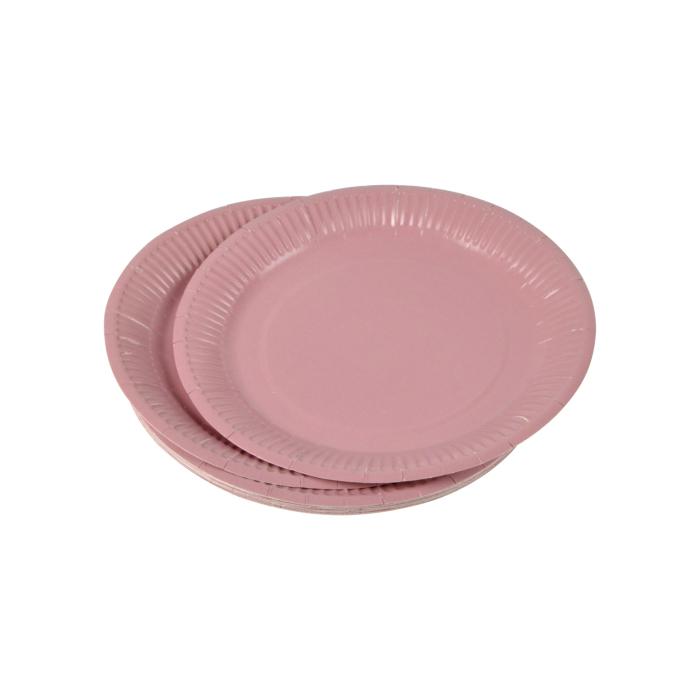 SET 20 ASSIETTES RONDE CARTON D.18CM BLUSH