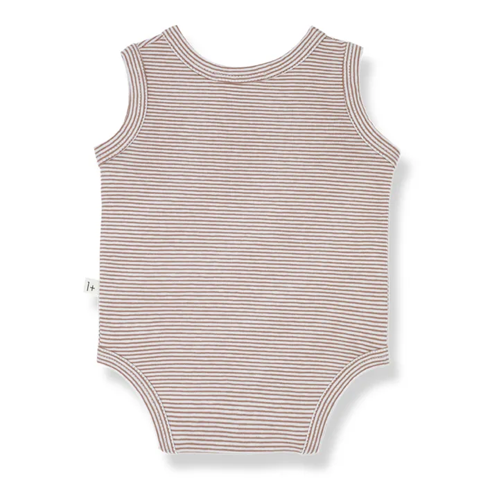 1+ in the family Body sans Manches Rayé Lilou | Marron