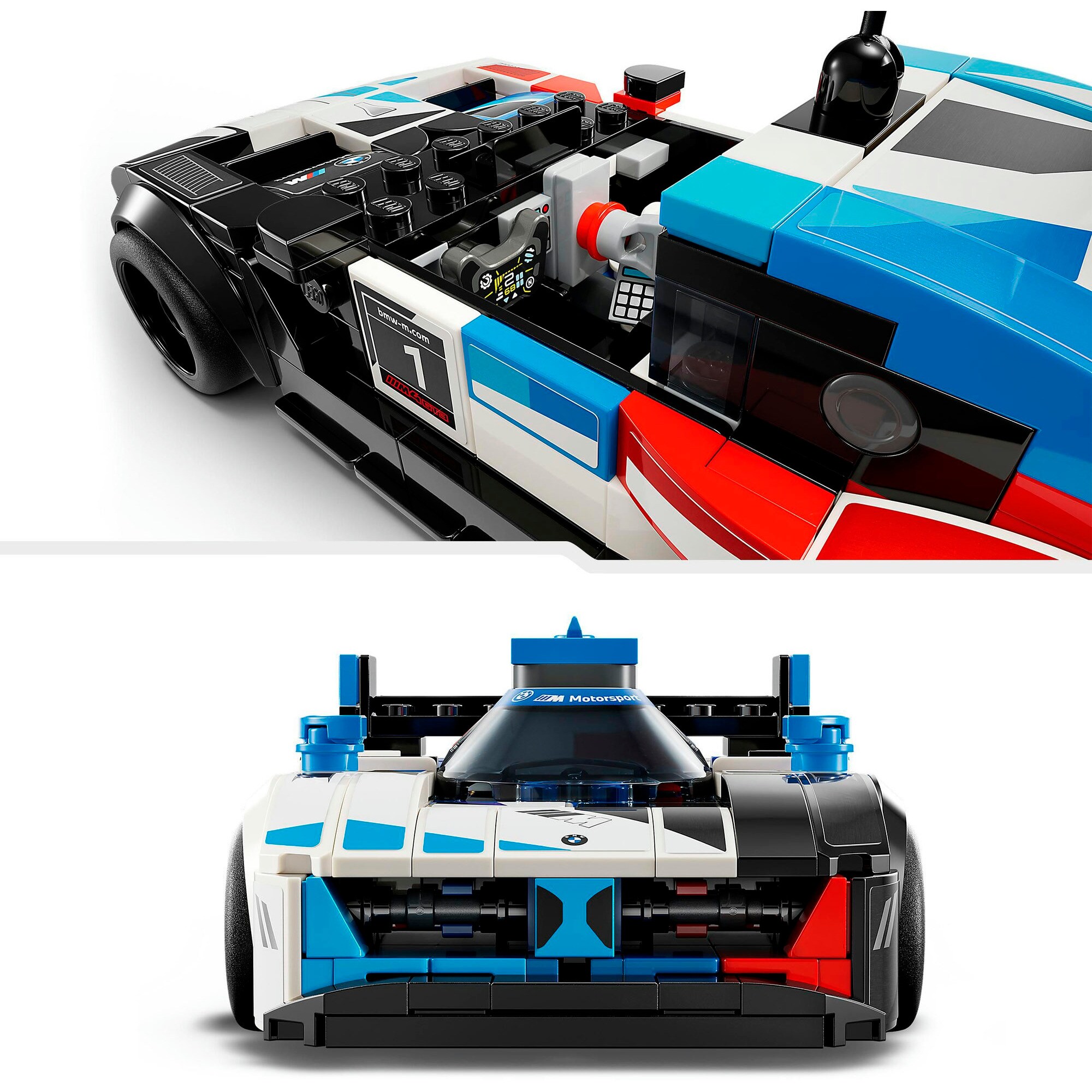 LEGO Konstruktionsspielzeug Speed Champions BMW M4 GT3 & BMW M Hybrid V8 Rennwagen