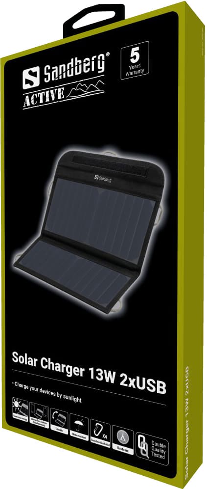 Sandberg 13W dobbelt USB-solcelleoplader