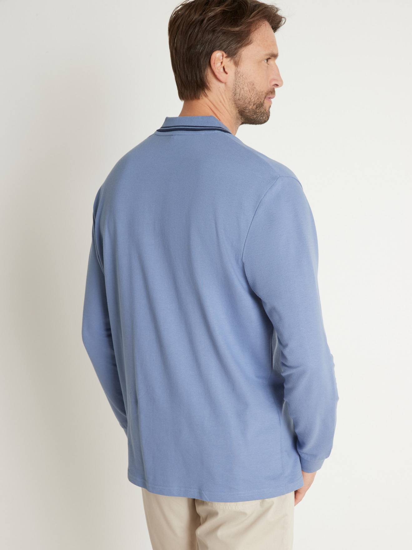 Polo manches longues maille piquée