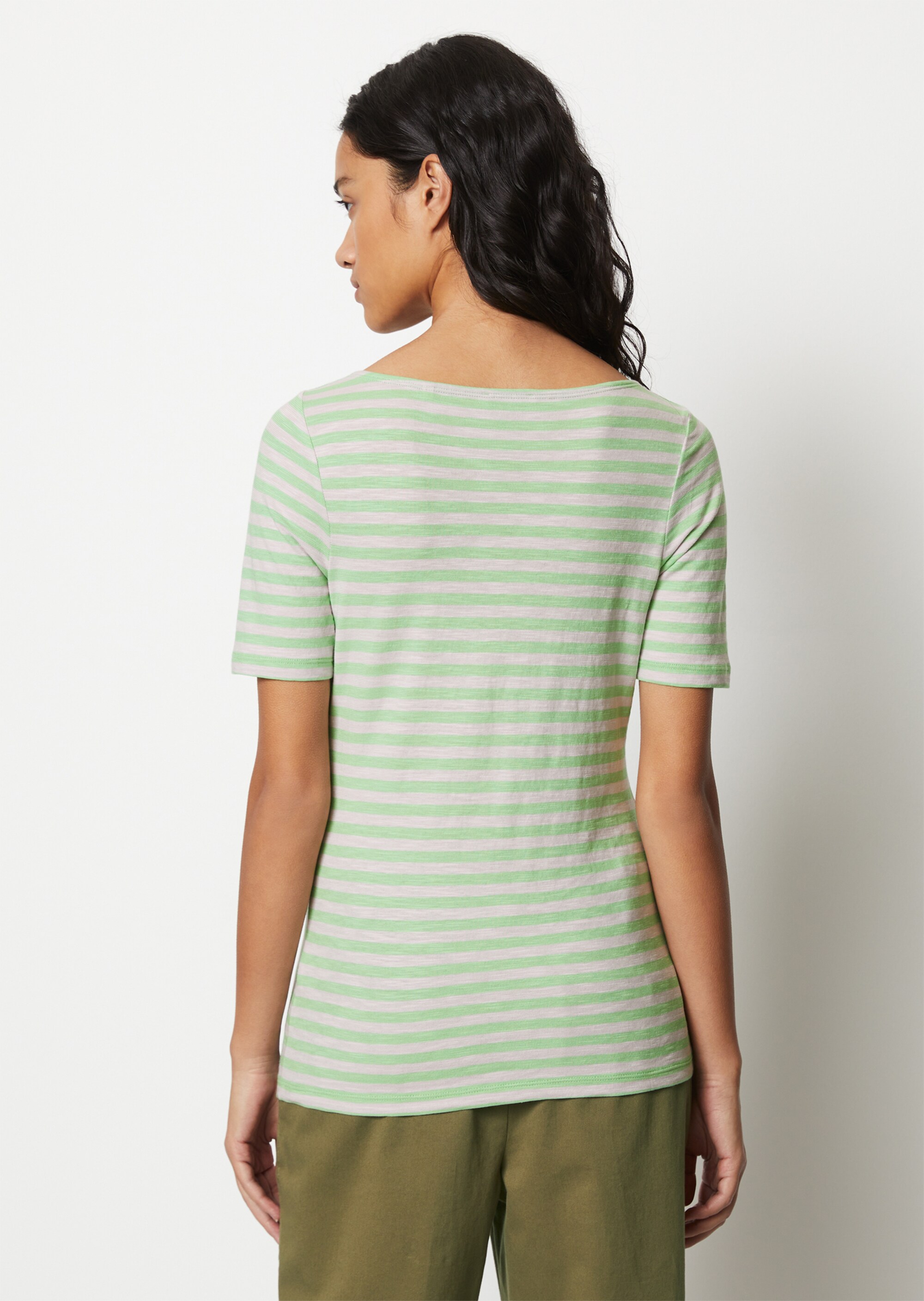 Gestreiftes T-Shirt slim aus Organic Cotton-Jersey