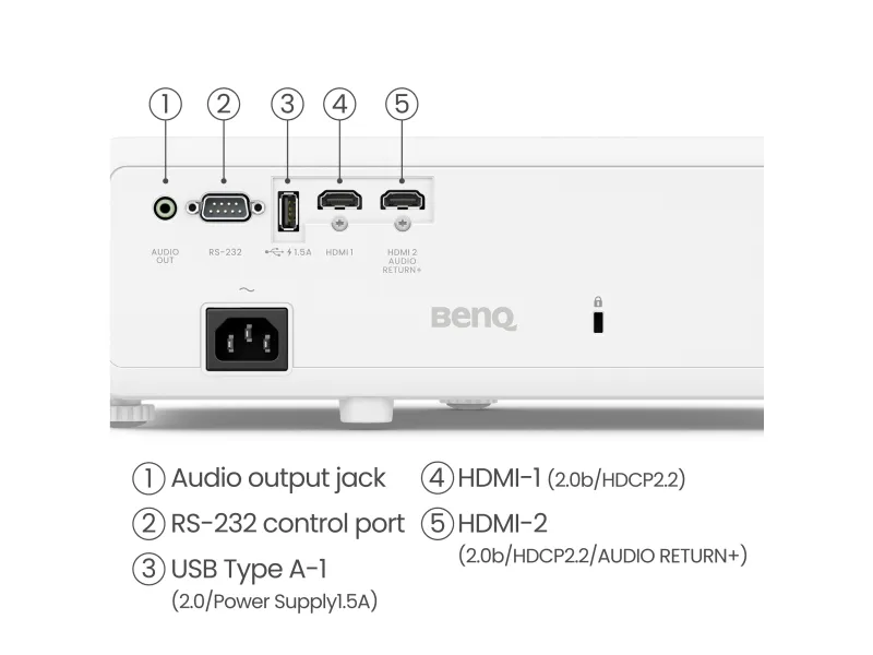 BenQ TK710 - DLP-projektor - laser - 3D - 3200 ANSI lumens - 3840 x 2160 - 16:9 - 4K