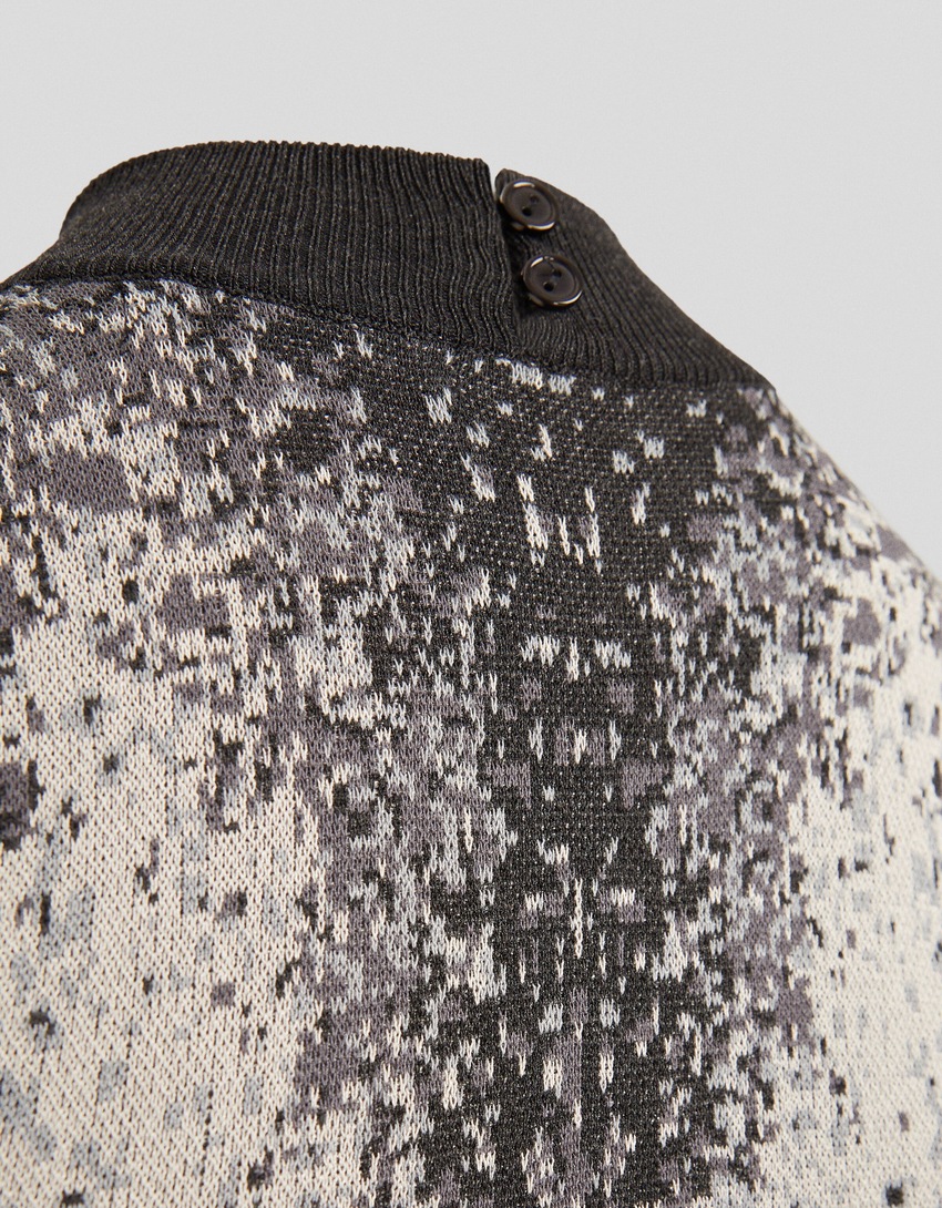 Vestido longo de malha jacquard sem mangas Generation Bershka