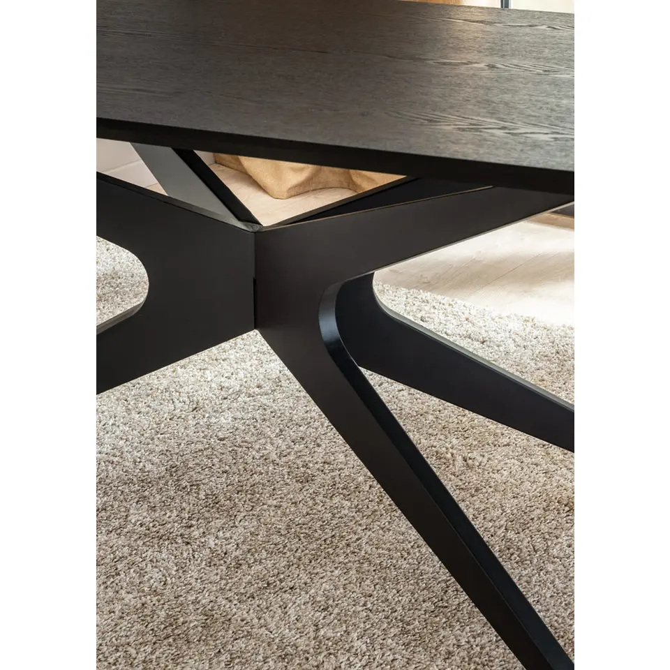 Eettafel Suzanne - zwart - 220x100 cm