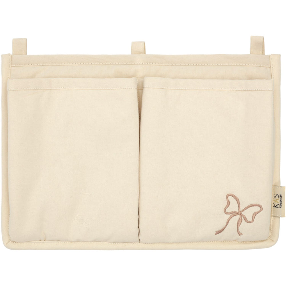 Køb KAS Kopenhagen Cream Sløjfe Embroidered Sengelomme