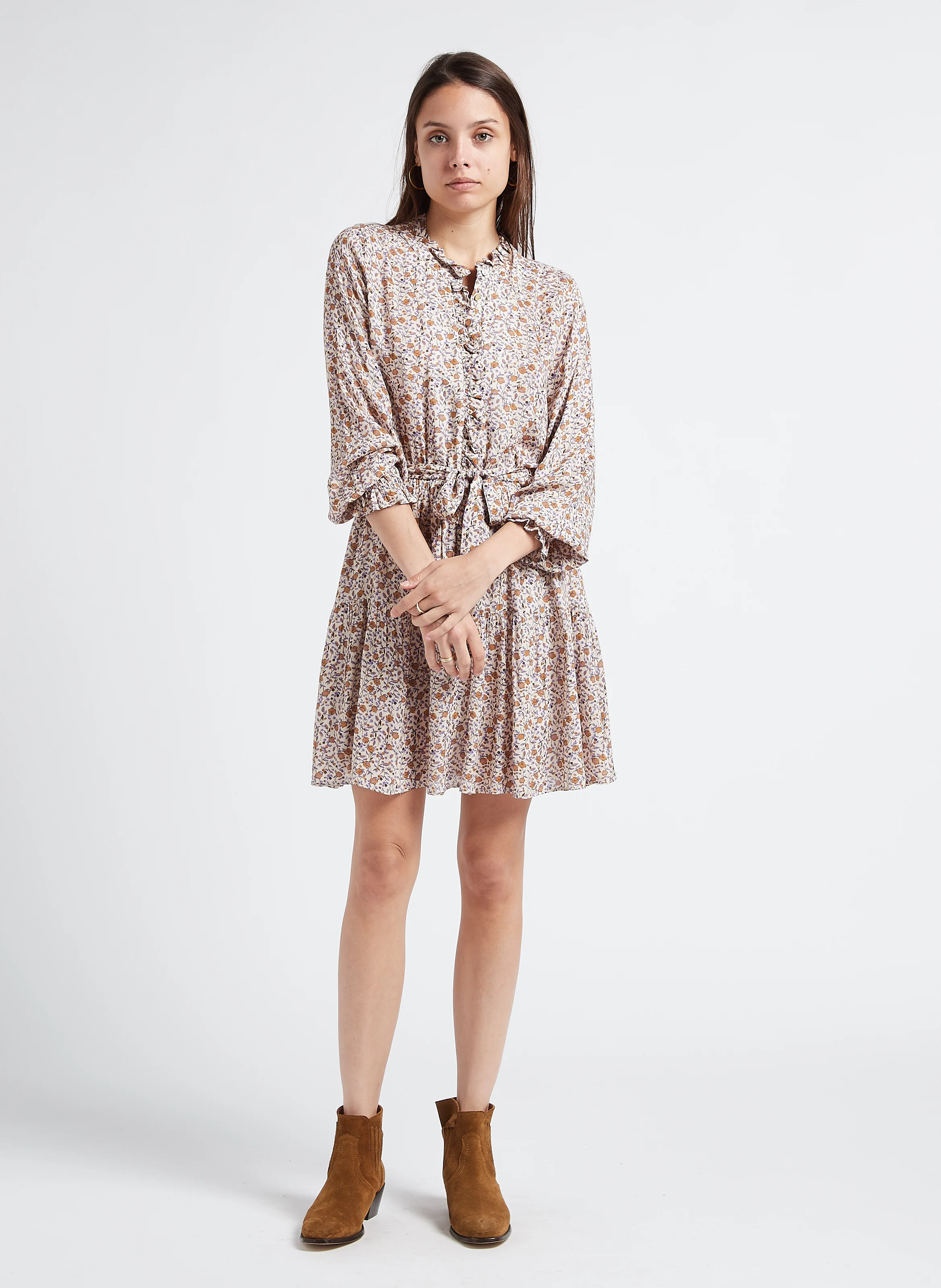 Robe cintrée à imprimé floral | Multicolore