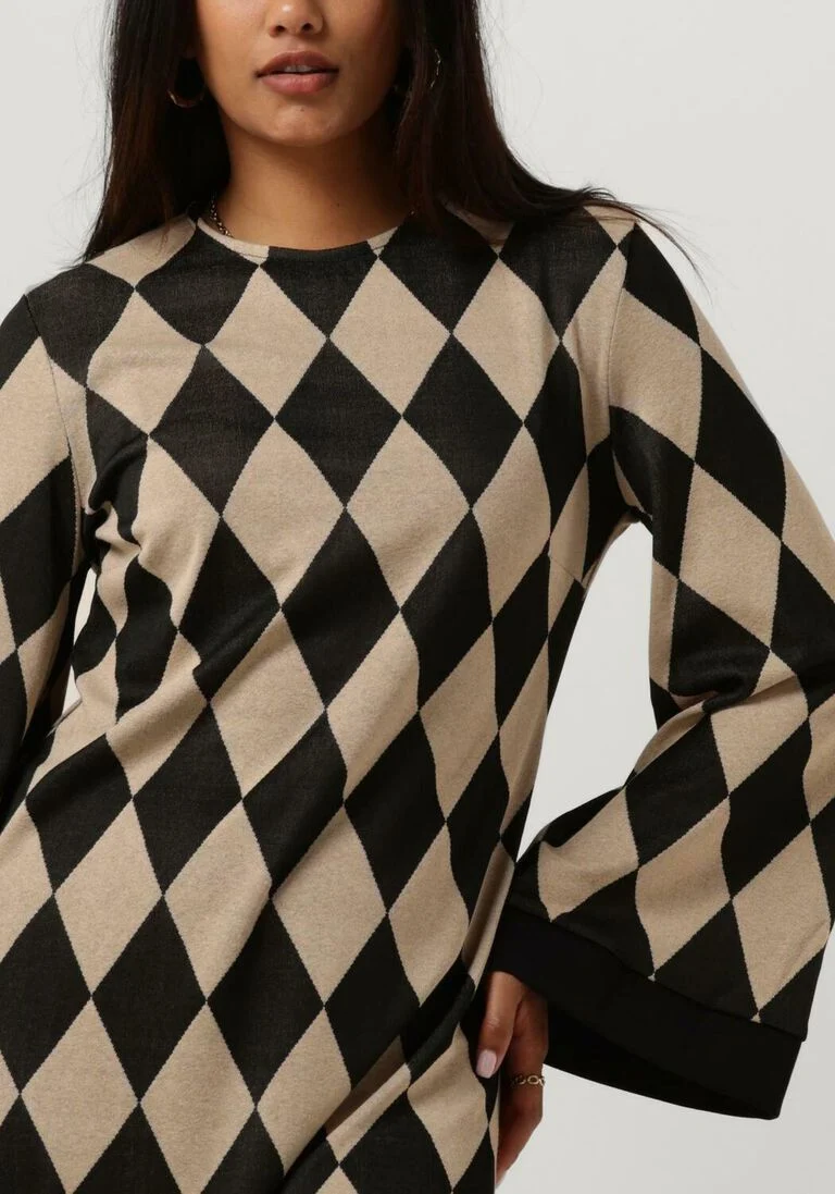 ANA ALCAZAR bruine ana alcazar midi jurk 60s dress