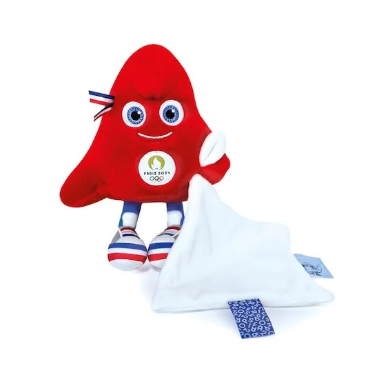Mascotte Officielle JO 2024 Peluche avec Doudou   Rouge        de               Doudou et Compagnie