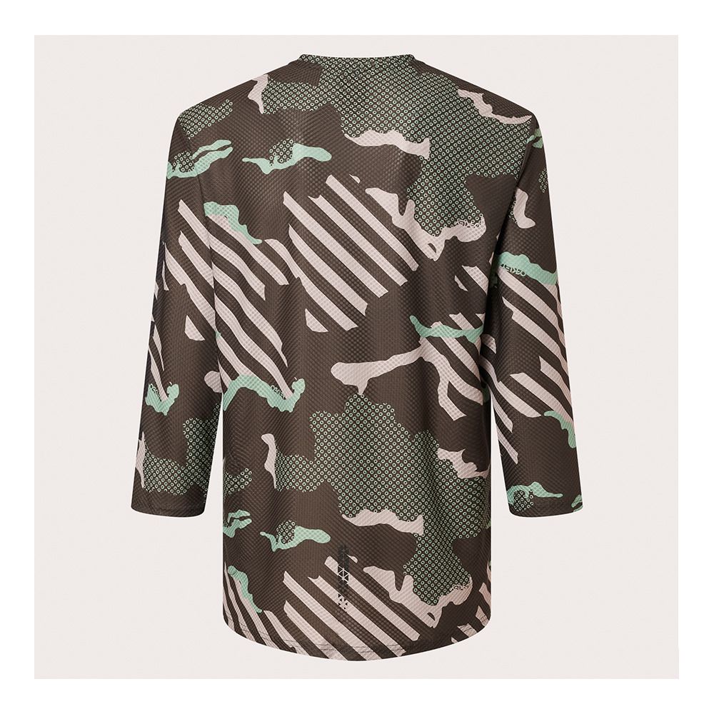 Oakley RIDE FREE - Maillot Homme green stripe/grip camo