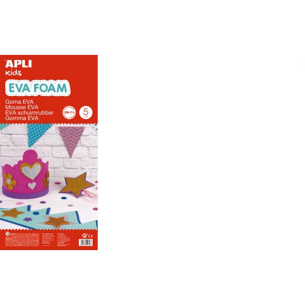 Apli Fls de Borracha Eva 600x400x2mm 5un. - 12769