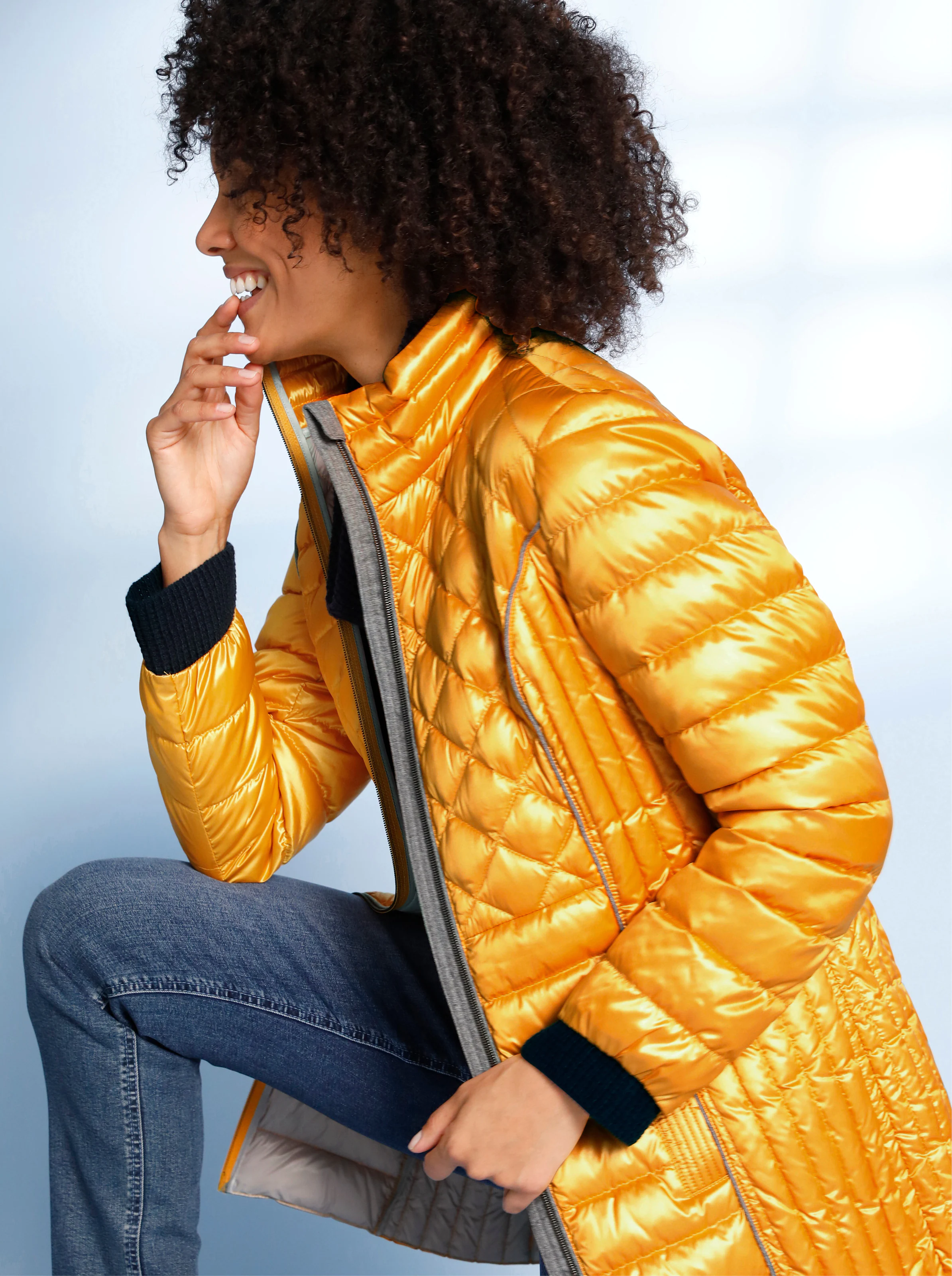 CREATION L PREMIUM Leicht-Daunen-Jacke in curry