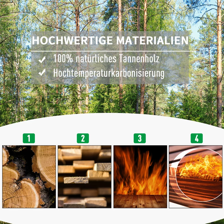 Outsunny Rankkasten im Spalierrahmen-Design dunkelbraun