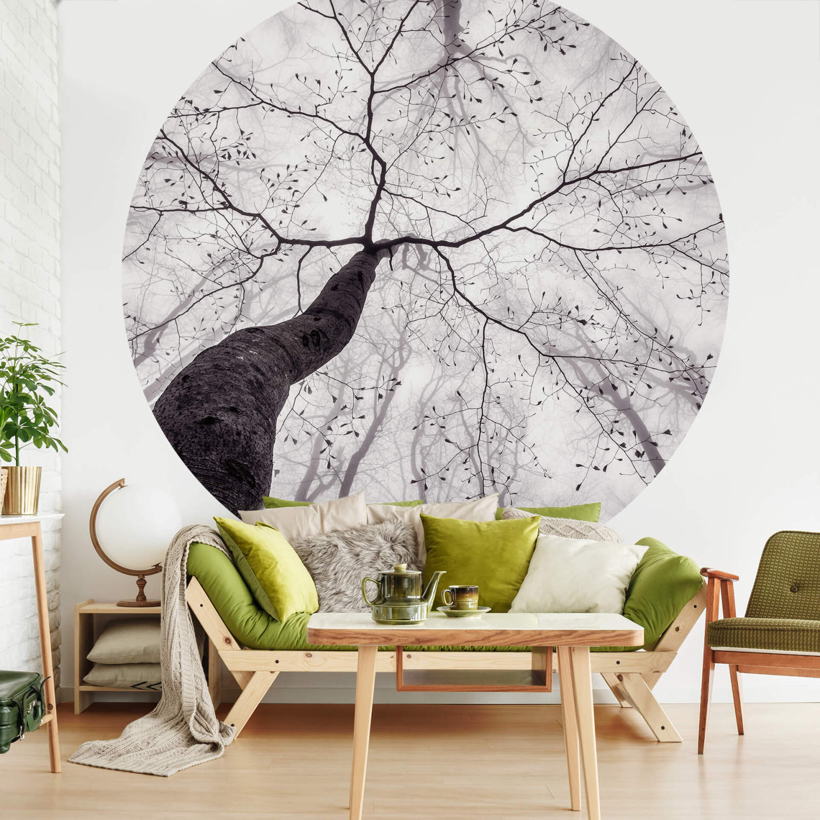 Fototapete DESIGNWALLS 2.0 - schwarz-weiß - Baum - 1,4 Meter