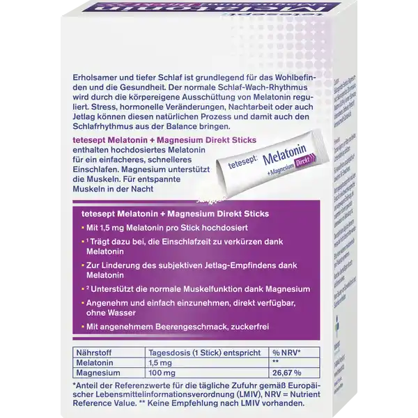 Melatonin + Magnesium Direkt Sticks
