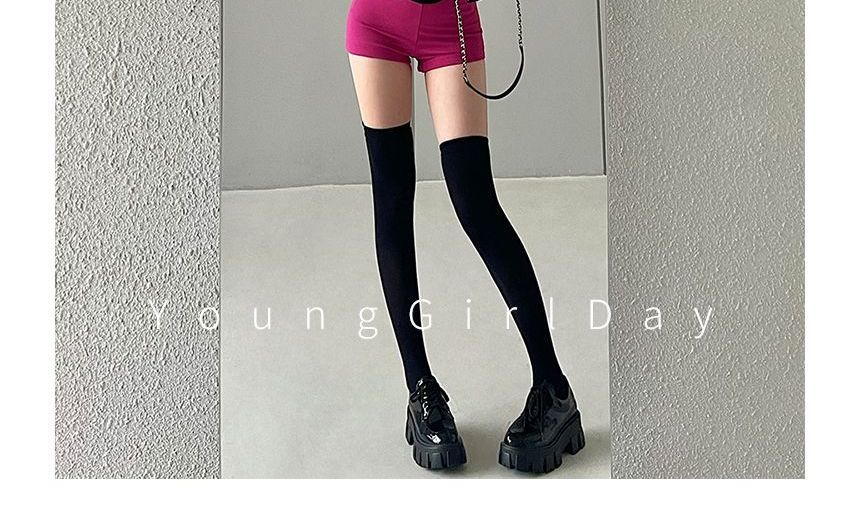 RainGirl - Hoge taille effen hotpants